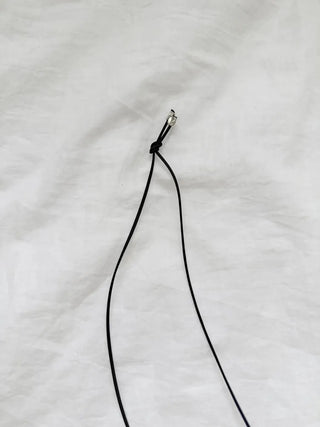 Silver Charm Bold Drop Pendant Long String Necklace