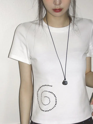 Silver Charm Bold Drop Pendant Long String Necklace