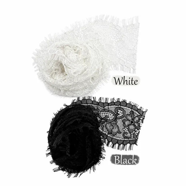 Slim Lace See-through Tassel Long Muffler Scarf