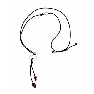 Vintage Heart Drop Silver Bold Pendant Bead Knot Necklace