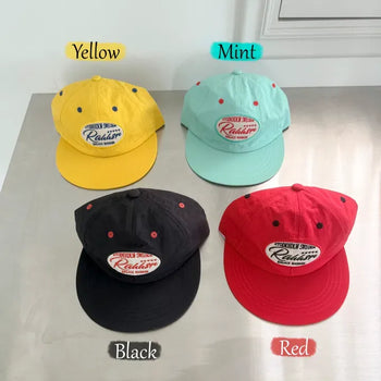 Vivid Patch Lettering Logo Nylon Color Camp Cap