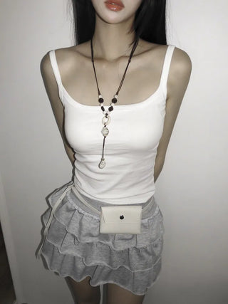 Modern Square Mini Bag Pouch Slim Belt
