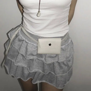 Modern Square Mini Bag Pouch Slim Belt