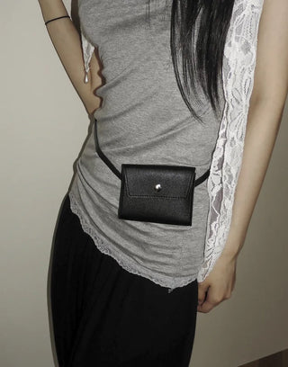 Modern Square Mini Bag Pouch Slim Belt