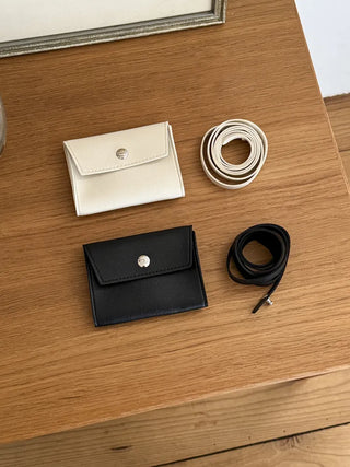 Modern Square Mini Bag Pouch Slim Belt