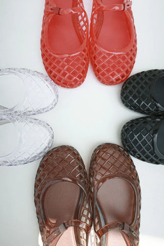 Kitsch Buckle Mary Jane Fisherman Jelly Shoes Mules Sandals Slippers