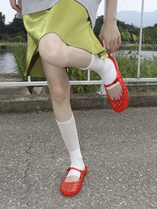Kitsch Buckle Mary Jane Fisherman Jelly Shoes Mules Sandals Slippers