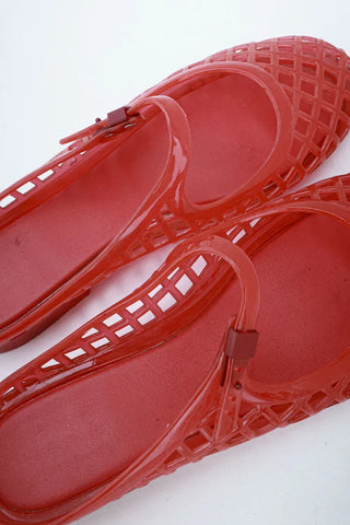 Kitsch Buckle Mary Jane Fisherman Jelly Shoes Mules Sandals Slippers