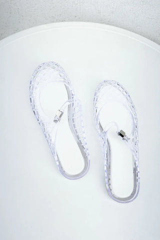 Kitsch Buckle Mary Jane Fisherman Jelly Shoes Mules Sandals Slippers
