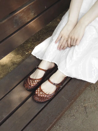 Kitsch Buckle Mary Jane Fisherman Jelly Shoes Mules Sandals Slippers