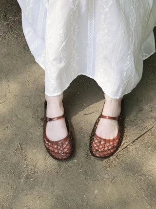 Kitsch Buckle Mary Jane Fisherman Jelly Shoes Mules Sandals Slippers