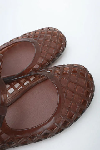 Kitsch Buckle Mary Jane Fisherman Jelly Shoes Mules Sandals Slippers