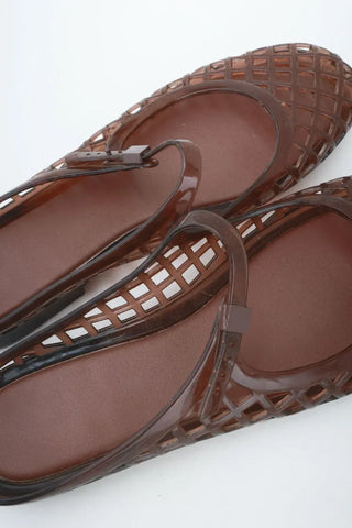 Kitsch Buckle Mary Jane Fisherman Jelly Shoes Mules Sandals Slippers
