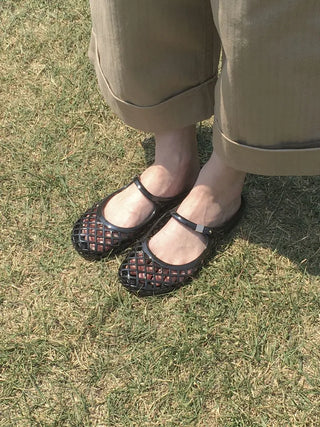 Kitsch Buckle Mary Jane Fisherman Jelly Shoes Mules Sandals Slippers