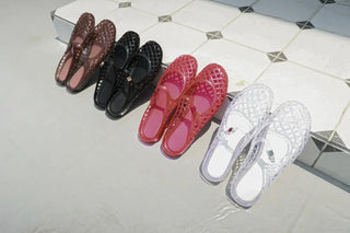 Kitsch Buckle Mary Jane Fisherman Jelly Shoes Mules Sandals Slippers