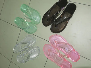 Jelly Flip-flops Basic Color Summer Flip-flop Shoes Slippers