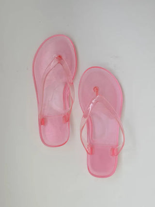 Jelly Flip-flops Basic Color Summer Flip-flop Shoes Slippers
