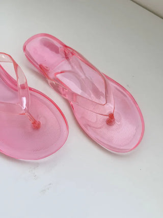 Jelly Flip-flops Basic Color Summer Flip-flop Shoes Slippers