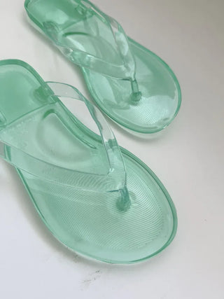 Jelly Flip-flops Basic Color Summer Flip-flop Shoes Slippers