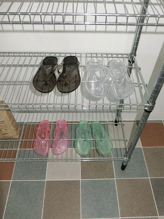 Jelly Flip-flops Basic Color Summer Flip-flop Shoes Slippers