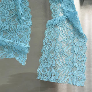 Rowing Floral Color See-through Lace Long Muffler Scarf