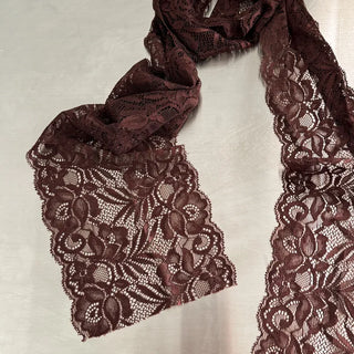 Rowing Floral Color See-through Lace Long Muffler Scarf