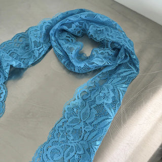 Rowing Floral Color See-through Lace Long Muffler Scarf