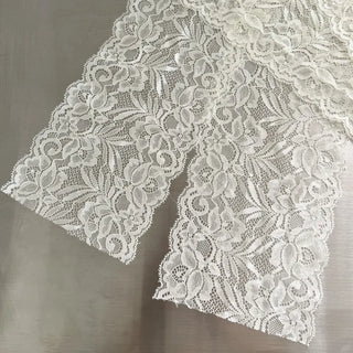 Rowing Floral Color See-through Lace Long Muffler Scarf
