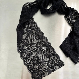 Rowing Floral Color See-through Lace Long Muffler Scarf