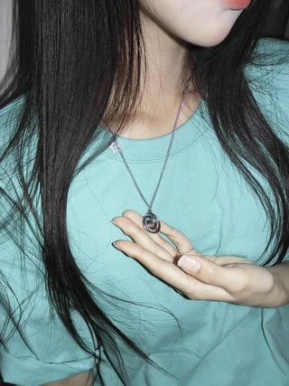 Wave Star Swirl Silver Pendant Non-tarnishing Chain Necklace