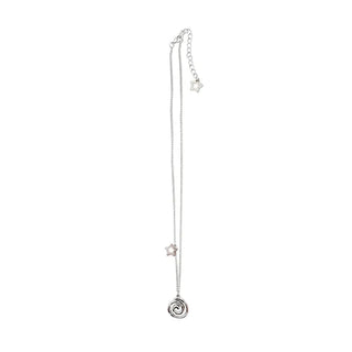 Wave Star Swirl Silver Pendant Non-tarnishing Chain Necklace
