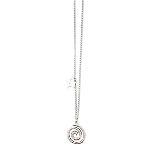 Wave Star Swirl Silver Pendant Non-tarnishing Chain Necklace