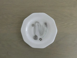 Wave Star Swirl Silver Pendant Non-tarnishing Chain Necklace