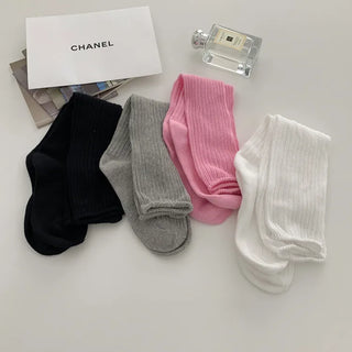 Shirred Knit Ribbed Pleated Leg Warmer Half Socks Knee Socks