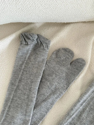 Cloud See-through Cotton Long Knee Socks Tabi Flip-flop Toe Socks