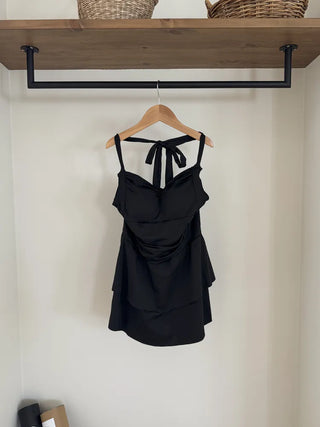Frill Bolero Cardigan Cover-up Shirred Dress Set Swimsuit