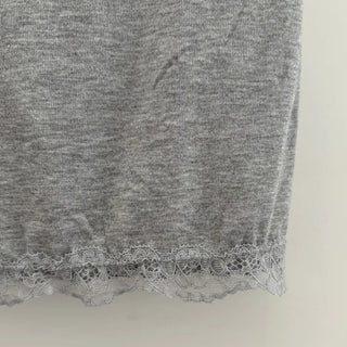 Maren Ribbon Lace Slip Mini Dress Sleeveless Long Sleeveless
