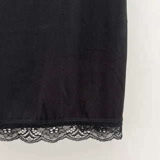 Maren Ribbon Lace Slip Mini Dress Sleeveless Long Sleeveless