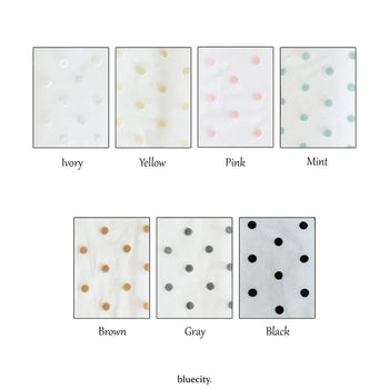 Blurring Dot Mesh See-through Color Stockings Pleated Long Socks