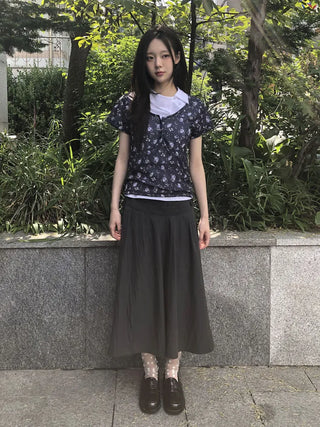 Blurring Dot Mesh See-through Color Stockings Pleated Long Socks