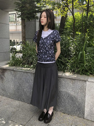 Blurring Dot Mesh See-through Color Stockings Pleated Long Socks
