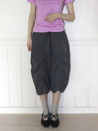 Blurring Dot Mesh See-through Color Stockings Pleated Long Socks