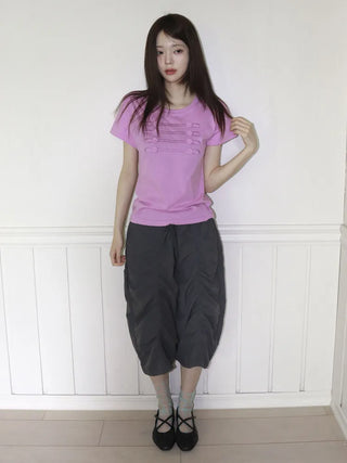 Blurring Dot Mesh See-through Color Stockings Pleated Long Socks