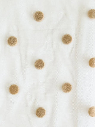 Blurring Dot Mesh See-through Color Stockings Pleated Long Socks