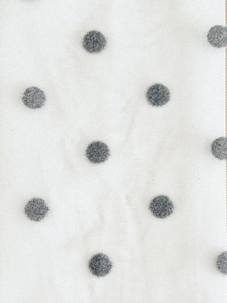 Blurring Dot Mesh See-through Color Stockings Pleated Long Socks