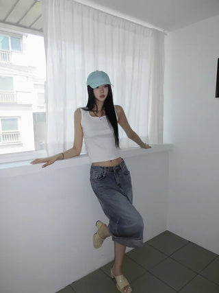 Cover Basic Sleeveless Inner Mango Sleeveless Top
