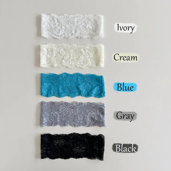 DIO Flower Lace Punching See-through Color Bandana Hairband