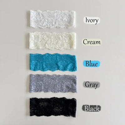 DIO Flower Lace Punching See-through Color Bandana Hairband