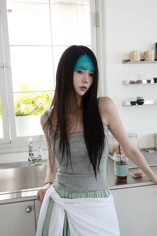 DIO Flower Lace Punching See-through Color Bandana Hairband