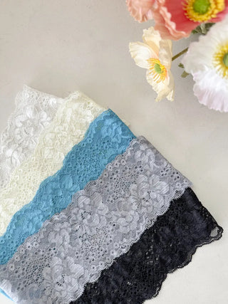 DIO Flower Lace Punching See-through Color Bandana Hairband